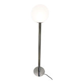 Lampadaire vintage chromé et verre, années 1970