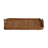 Large rectangular wicker tray