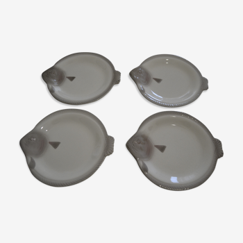 Set of 4 plates in the shape of fish