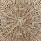 Vintage round rattan and metal coffee table