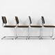 Set of 4 B32 model dining chairs by Marcel Breuer.