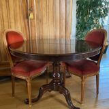 Table guéridon Napoleon III en acajou époque XIXe
