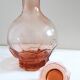 Pink molded glass decanter, Luminarc
