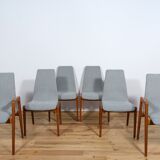 Mid-century dining chairs from schou andersen, 1970