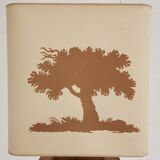 Solid elm lamp from Maison Regain, 1970