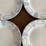 Colonial ironstone dessert plates Moulin des Loups