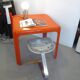 Patrick Gingembre orange fiberglass table 1970