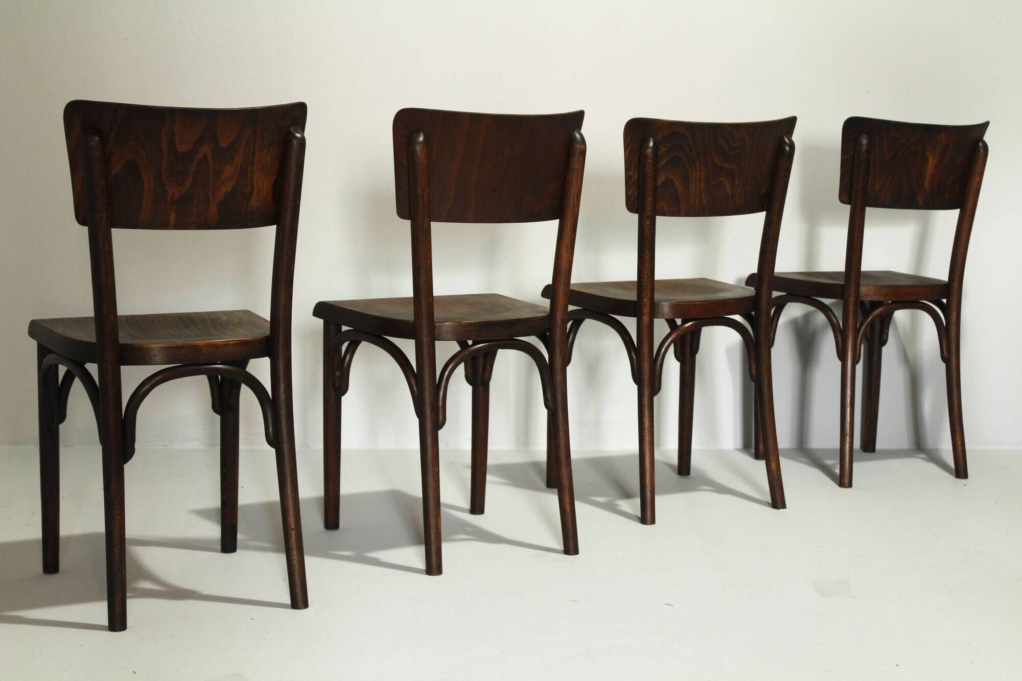 Pub Chairs from Thonet H-48, 1930s, Set of 4
