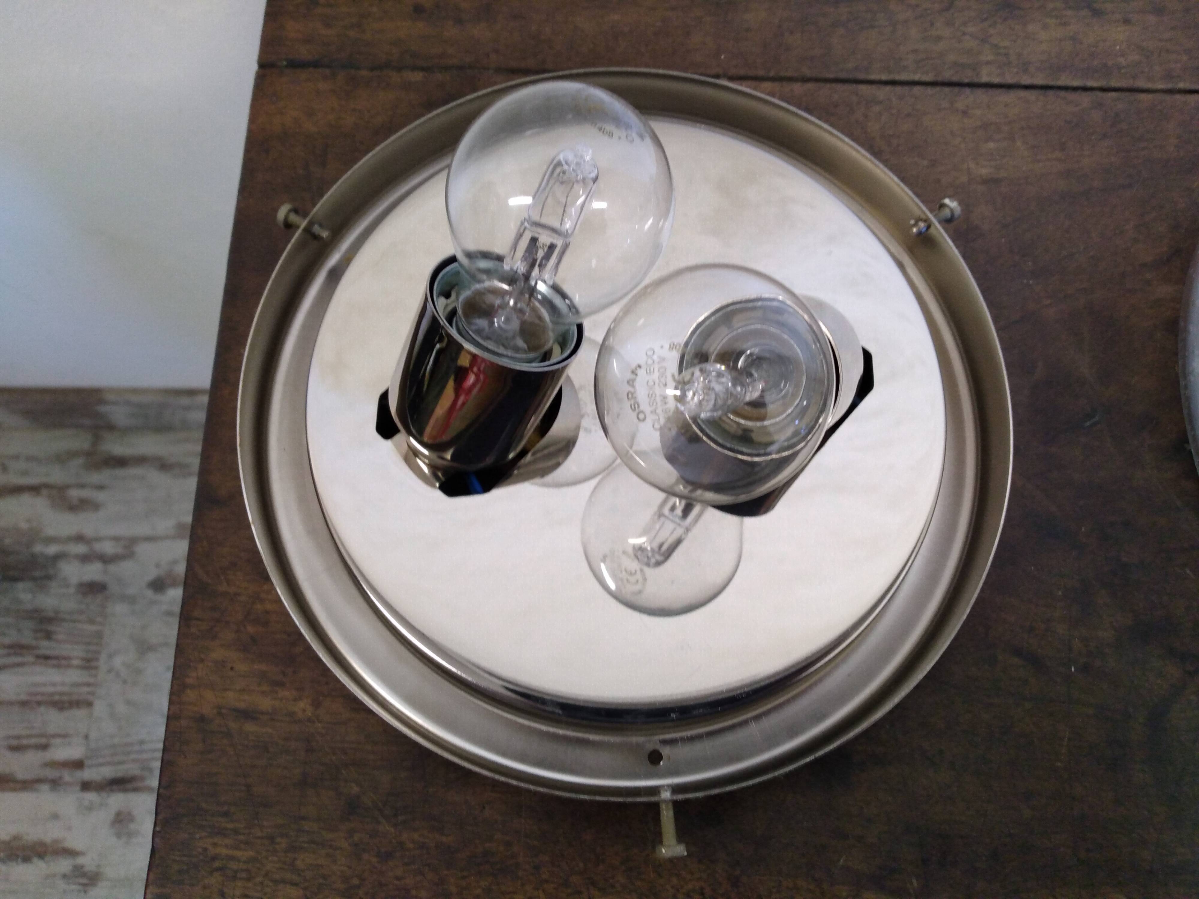 Plafonnier en verre bullé