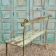 Banc en bois vert indien antique