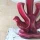 Lampe céramique, rose et doré,  de François Lembo 1960