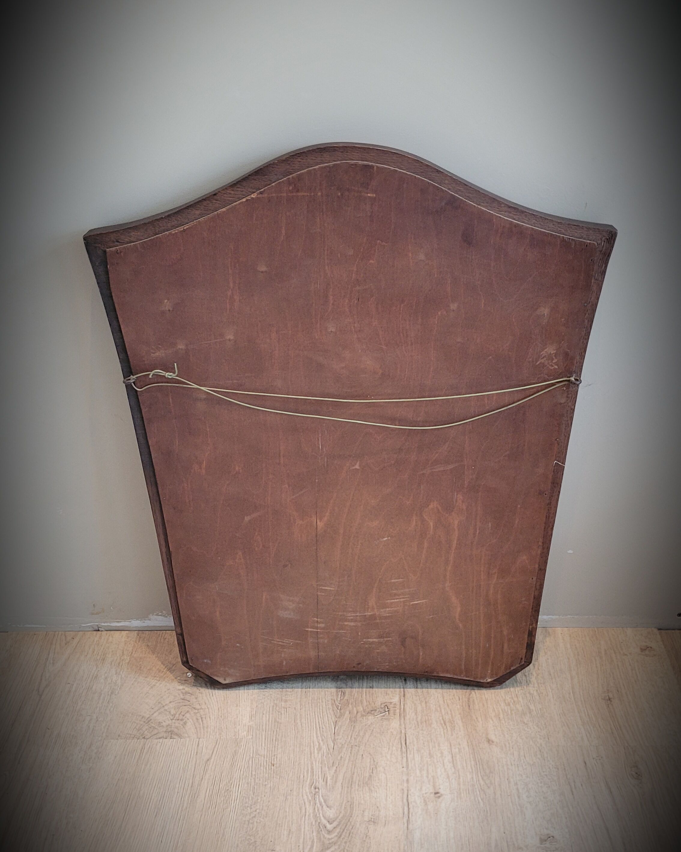 Trapezoid wood mirror 58x73