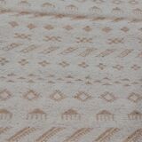 Tapis descente de lit  blanc et marron 122x62cm