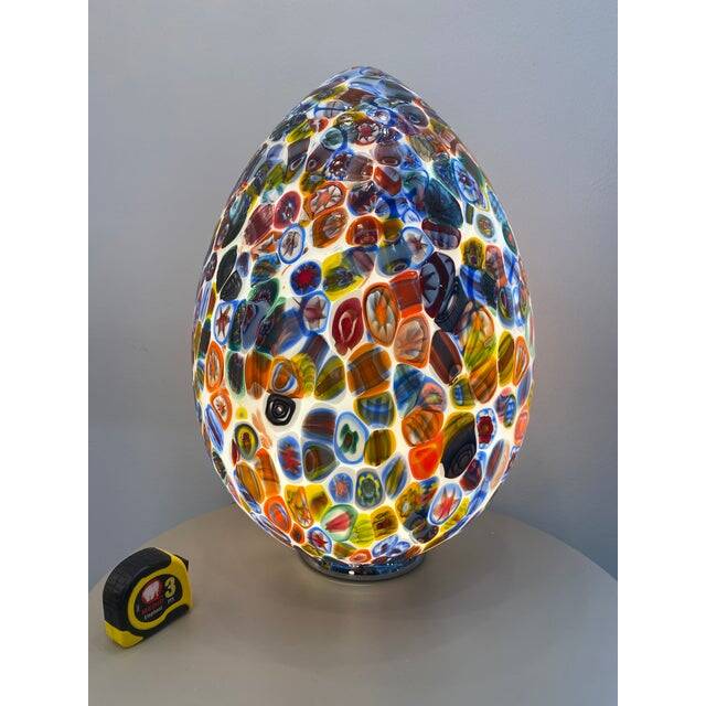 Contemporary Murano Glass Style Venetian Multicolored Millefiori Murrine Table Lamp