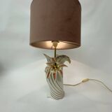 Hollywood regency bassano ceramic table lamp Italy , 1970’s