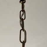 Brass tassel basket chandelier