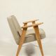 Scandinavian armchair beige wool natural oak wood chair design by Chierovski
