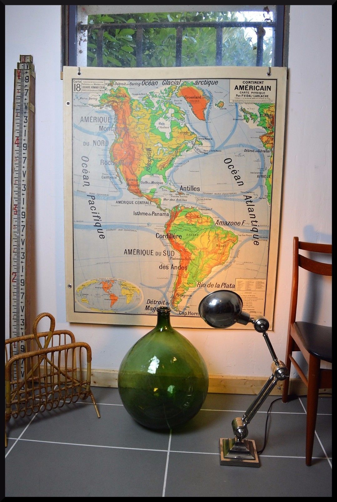 Old school American Vidal Lablache oldschool map map