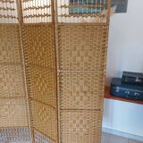 wicker, rattan screen, 5 panels