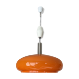 Orange adjustable pendant lamp - Erco brand - 1970s