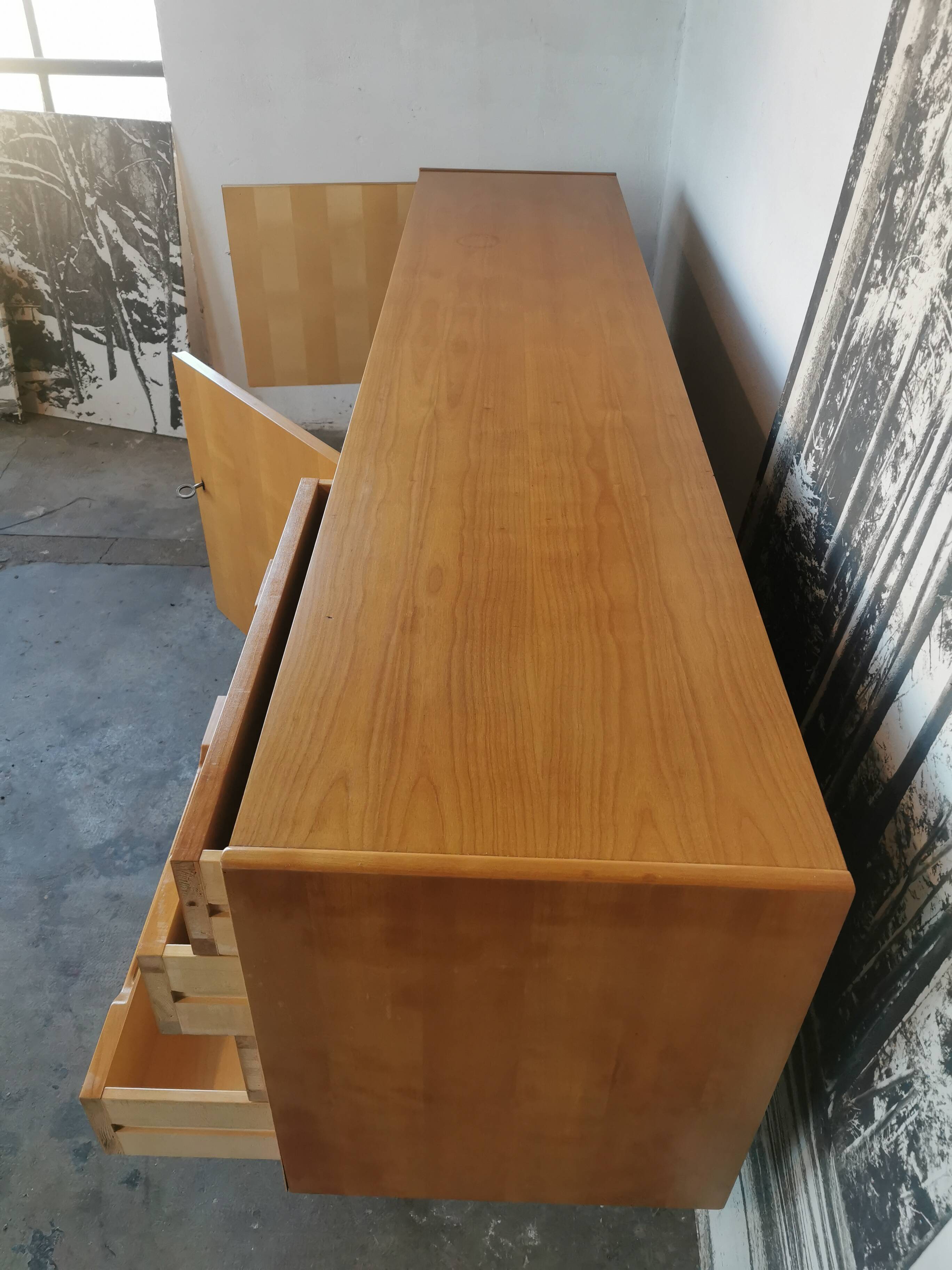 Sideboard in blond wood, 1970