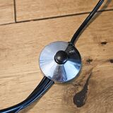 Vintage 1970s floor lamp with 3 spots, chrome and orange.