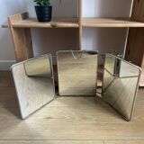 Vintage barber triptych mirror