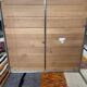 Solid wood and brushed metal coffee table - 80x80x30 cm