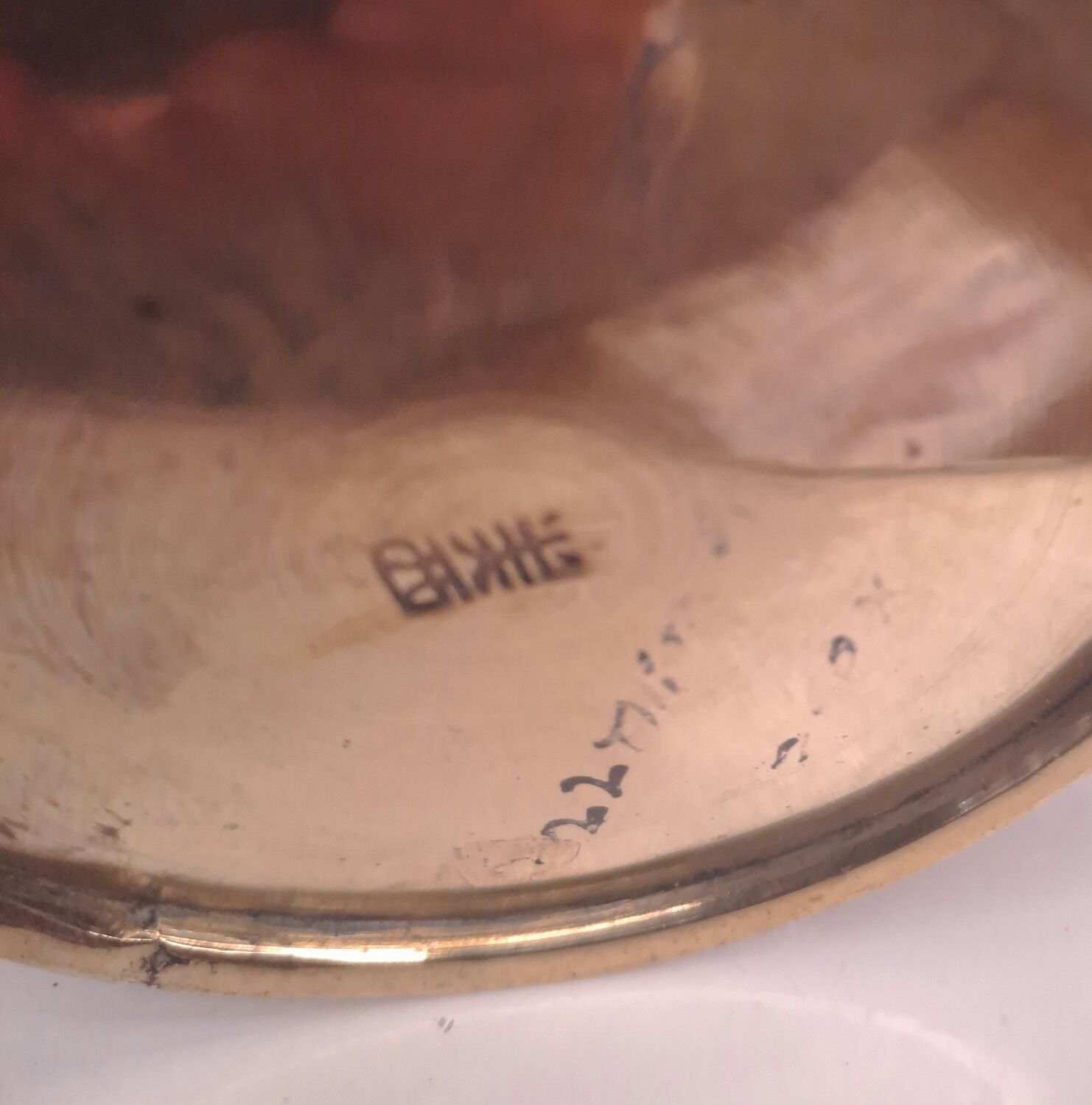 Pair of Indochina brass soap bubble blower vases