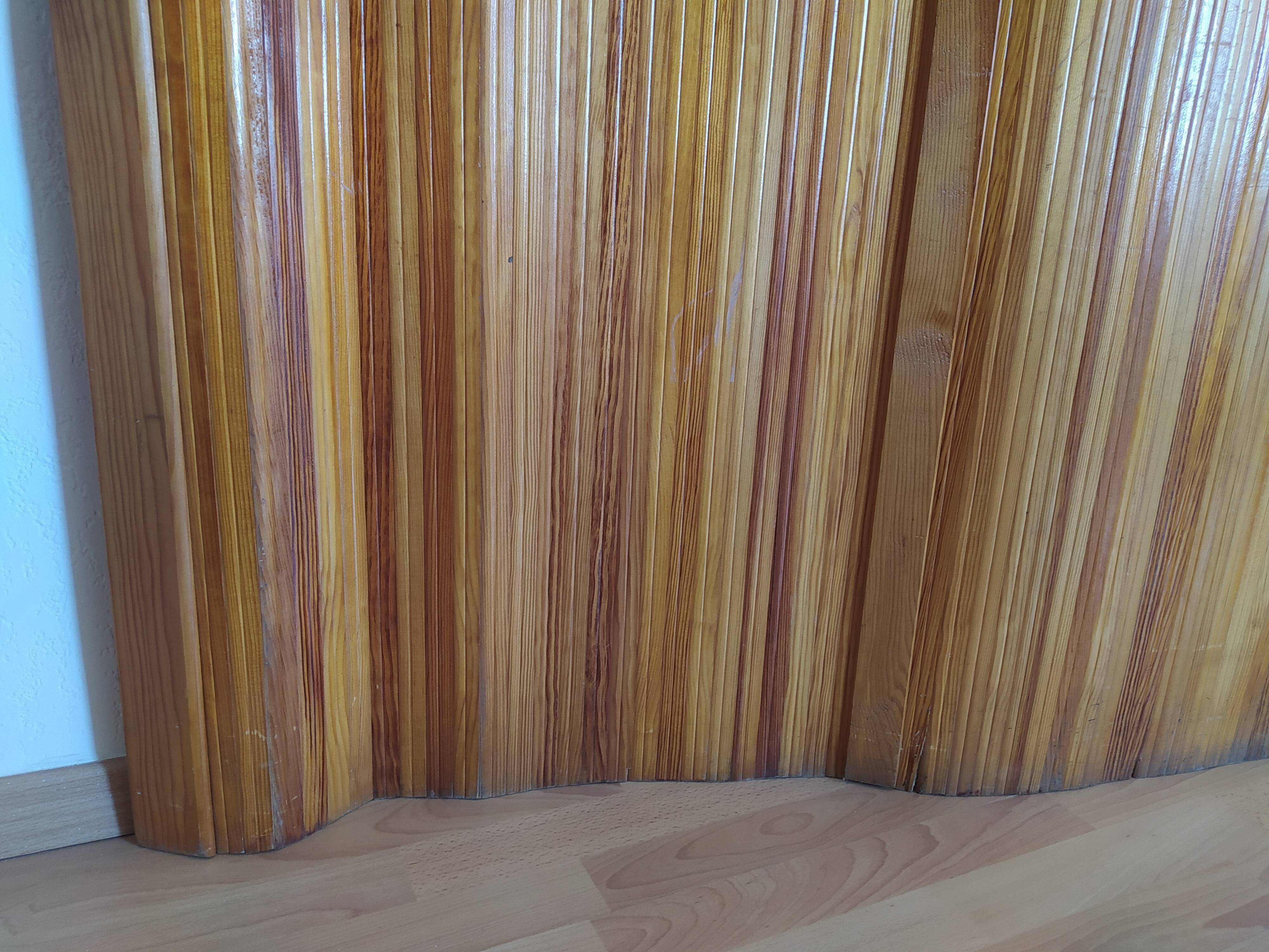 Roll-up wooden screen Baumann - 1950