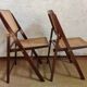 70s folding chairs canning chairs set of four