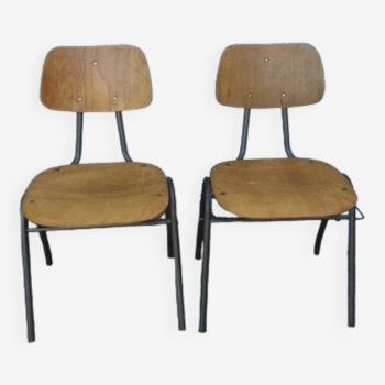 Pair of Mullca-style conference chairs