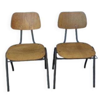Pair of Mullca-style conference chairs