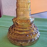 Glass bottle from Empoli, Italy, amber color.