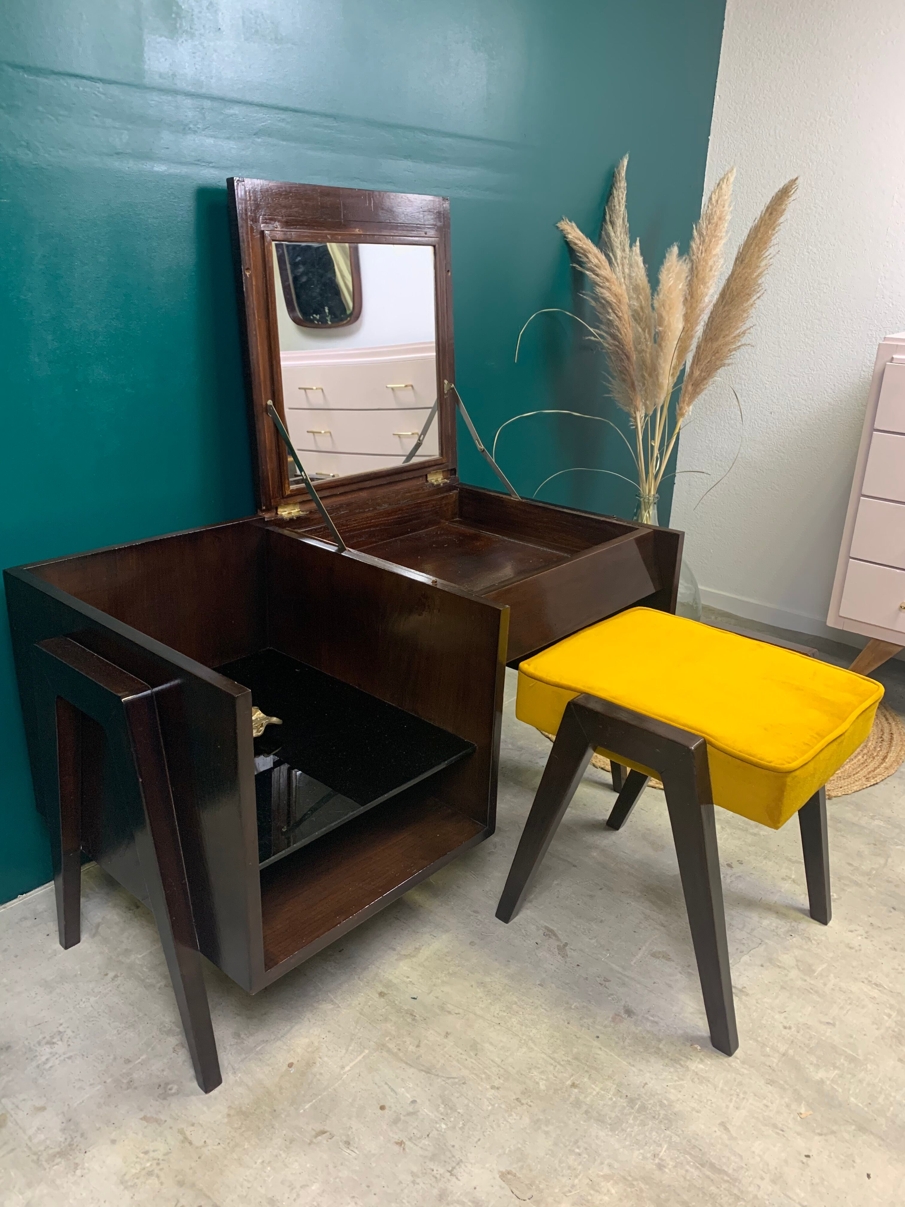 Vintage dressing table with her seat