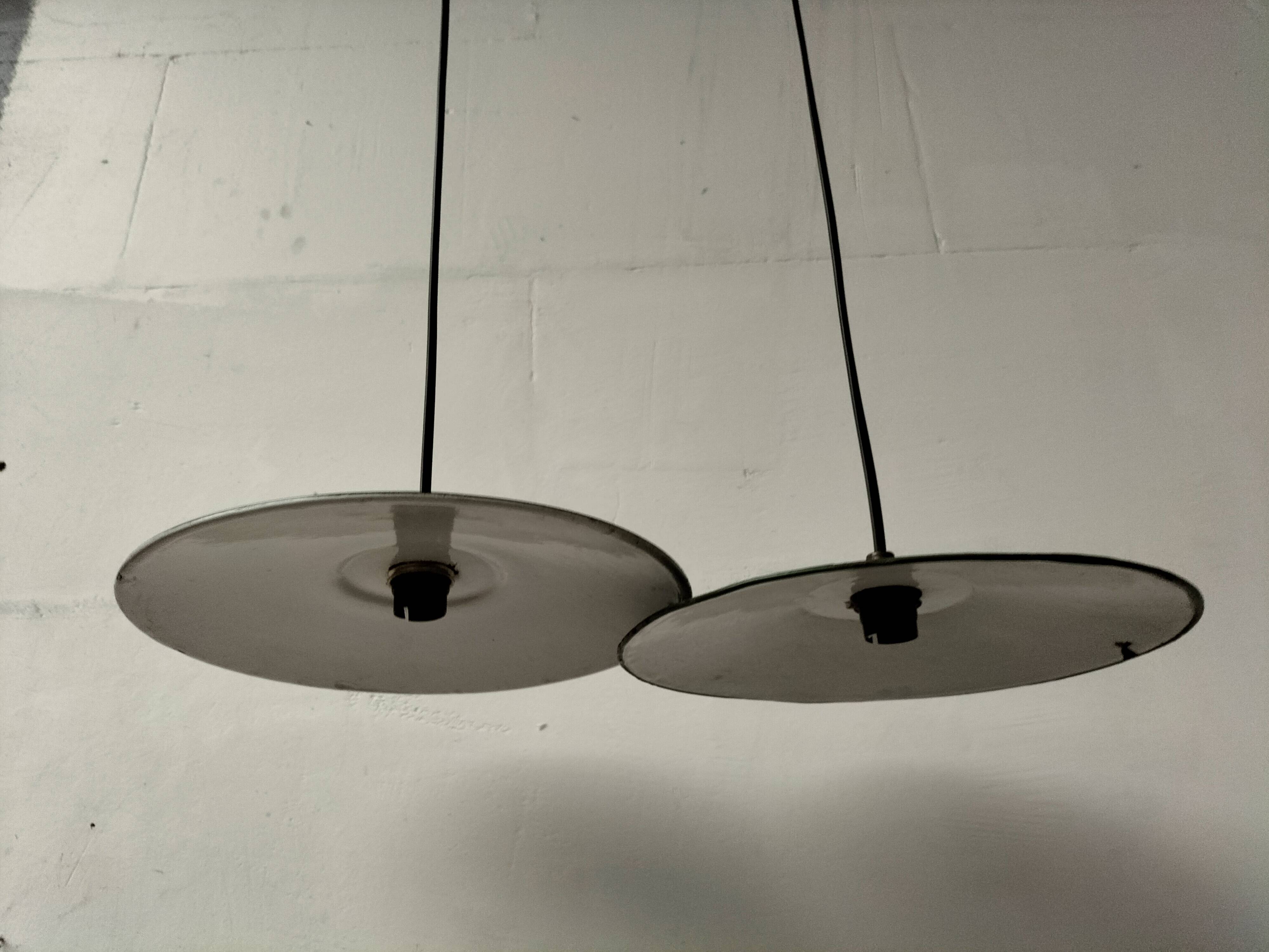 Pair of old pendant lights