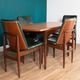 Retro Teak 1960s Elliots Of Newbury Mid Century Extending Dining Table & 6 Chairs