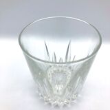 4 chiseled glass water glasses