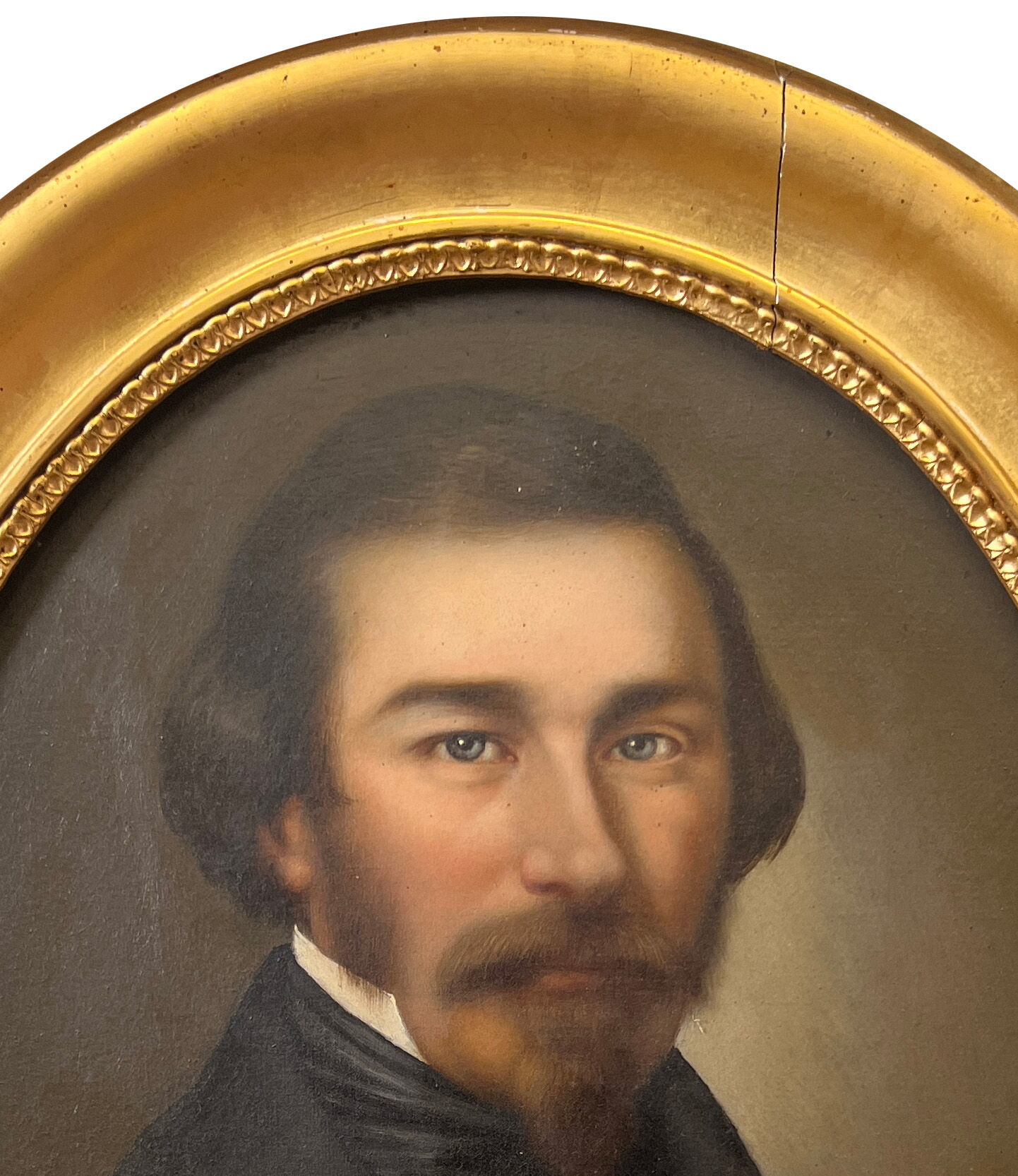 French school - oval portrait
