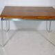 Mid Century Walnut Dining Table with Chrome Base, 1960s