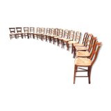 17 old straw chairs