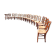 17 old straw chairs