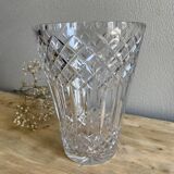 Chiseled crystal vase