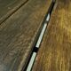 Brutalist slatted solid wood bench, Netherlands 1970s