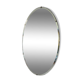 Oval beveled mirror