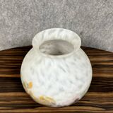 After Muller: marbled glass ball vase, Art Deco period, circa 1930