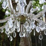 Old crystal chandelier, crystal chandelier