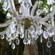 Old crystal chandelier, lustre cristal