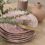 6 Assiettes Améthyste