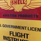 Plaque émaillée Shell aviation products